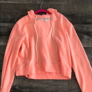 Victoria’s Secret Crop Hoodie. Bright Coral color